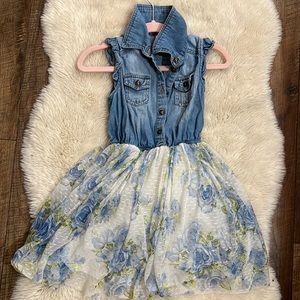 This is a beautiful jeans/tutu dress size 8 .